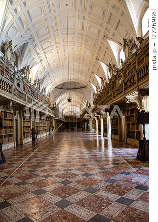 Mafra, Portugal - Apr 11, 2025: Interior of the Mafra National Palace at Mafra, Portugal. Mafra, Portugal - Apr 11, 2025: Interior of the Mafra National Palace at Mafra, Portugal. 127269861