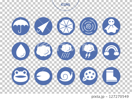 Rainy season icon pictogram vector illustration set 127270549