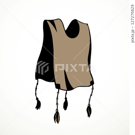Vector drawing. Jewish clothing tzitzit Vector drawing. Jewish clothing tzitzit 127270829