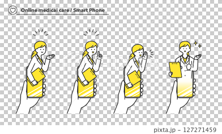 線上醫療諮詢：女醫師透過智慧型手機回覆 2c 組 127271459