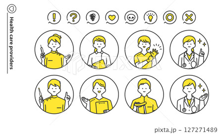 医療従事者　人物アバターセット 2c 127271489