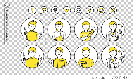 Medical worker avatar set 2c 127271489