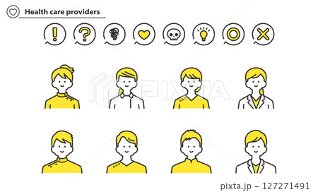 医療従事者　人物アバターセット 2c 127271491