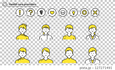 Medical worker avatar set 2c 127271491