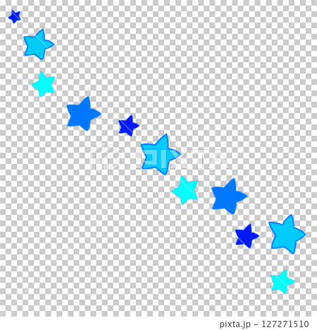 シンプル 星 スター 青色 水色 シンプル 星 スター 青色 水色 127271510