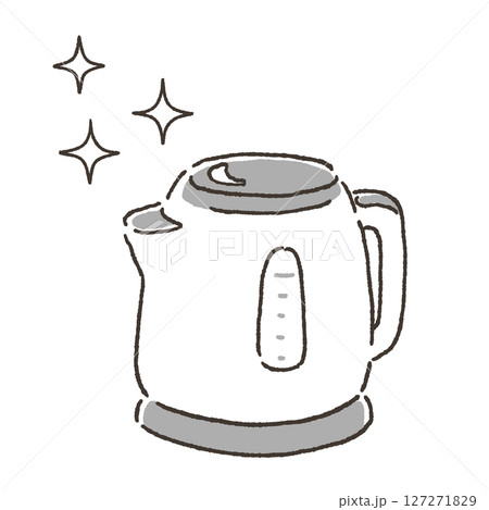 きれいな電気ケトルのイラスト 127271829
