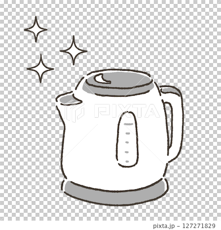 Illustration of a clean electric kettle 127271829