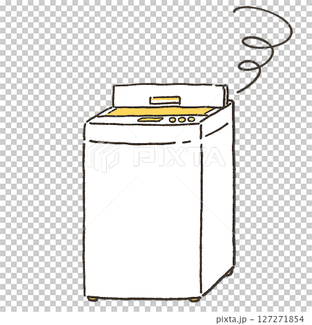 Illustration of a broken washing machine Illustration of a broken washing machine 127271854
