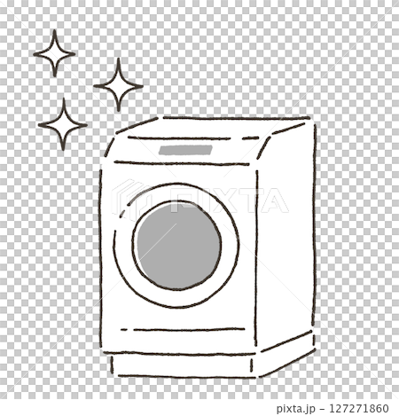 きれいな洗濯機のイラスト 127271860