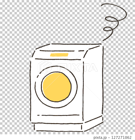 Illustration of a broken washing machine Illustration of a broken washing machine 127271862