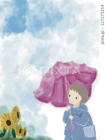 傘をさす少女 傘をさす少女 127273254