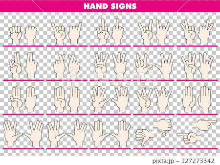 Hand Sign 02 - Skin color with black outline 127273342