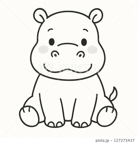 可愛いカバ 127273437