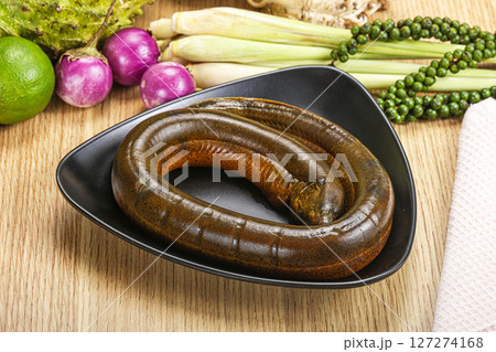 Fresh raw uncooked eel for grill 127274168