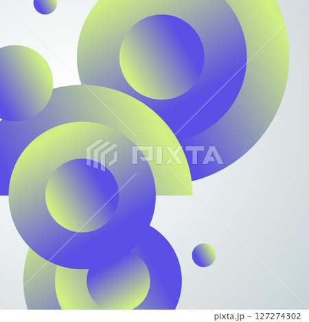 Circles gradient vector design. Minimal modern gradient. Abstract cover background. Dynamic connect shapes template 127274302