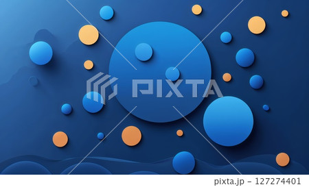 Abstract blue background with waves and bubbles elements Abstract blue background with waves and bubbles elements 127274401
