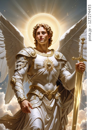 Archangel Michael fantasy art background, mighty warrior angel 127274455