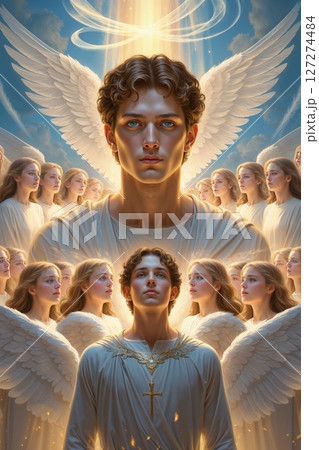 Archangel Michael fantasy art background, mighty warrior angel 127274484