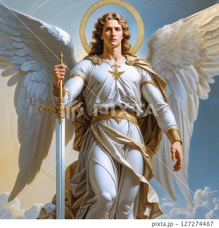 Archangel Michael fantasy art background, mighty warrior angel 127274487
