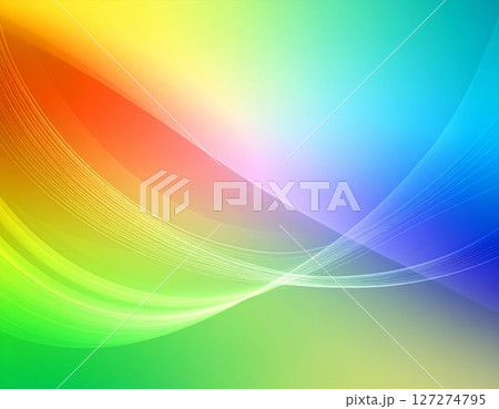 Abstract multicolor 3d gradient background with hi-tech elements and waves 127274795