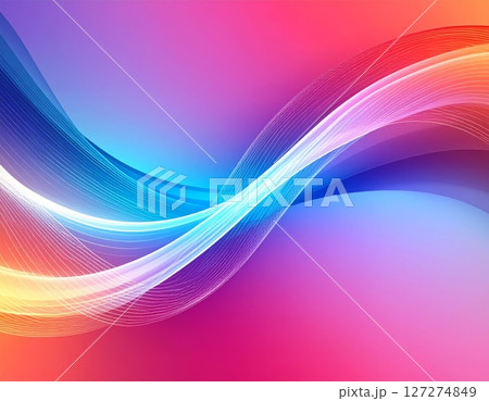 Abstract multicolor 3d gradient background with hi-tech elements and waves Abstract multicolor 3d gradient background with hi-tech elements and waves 127274849