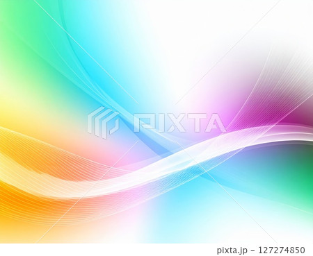 Abstract multicolor 3d gradient background with hi-tech elements and waves 127274850