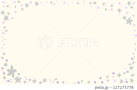 パステルカラーの花とドットの背景素材(フレームタイプ) パステルカラーの花とドットの背景素材(フレームタイプ) 127275776