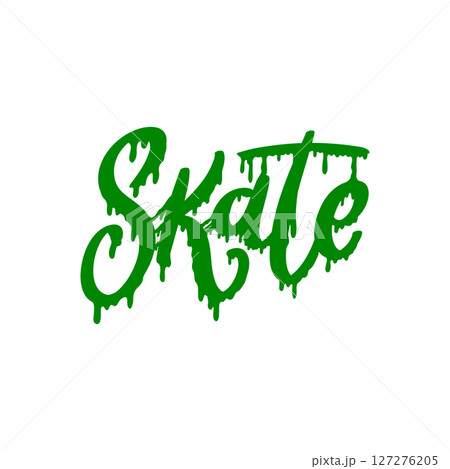Skate. Lettering phrase isolated on white. Vector illustration Skate. Lettering phrase isolated on white. Vector illustration 127276205