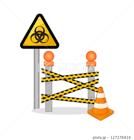 Illustration of Danger Line 127276918