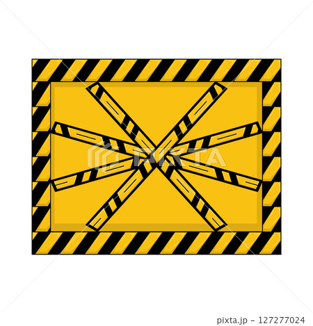 Illustration of Danger Line Illustration of Danger Line 127277024