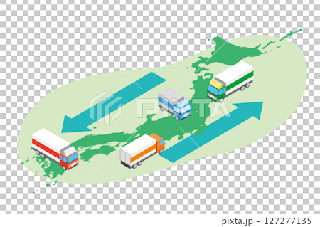 卡車運輸插圖 127277135