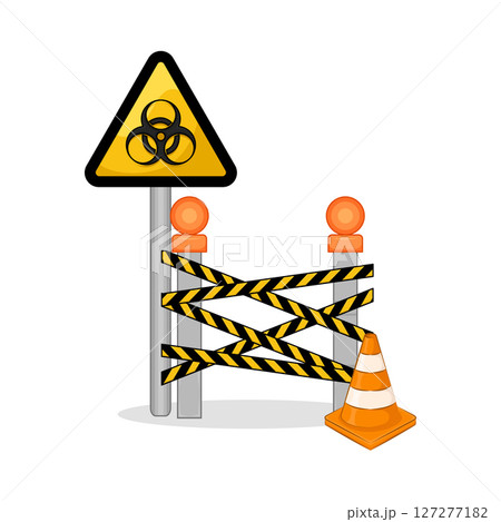 Illustration of Danger Line 127277182