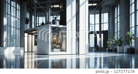 Distributed Consciousness Laboratory Former factory where architectural elements function as external cognitive components offloading mental processes through specialized memory support 127277219