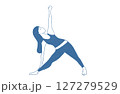 ヨガをする女性のイラスト 127279529