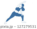 ヨガをする女性のイラスト 127279531