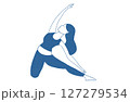 ヨガのポーズをする女性 127279534