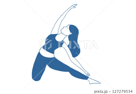 ヨガのポーズをする女性 127279534