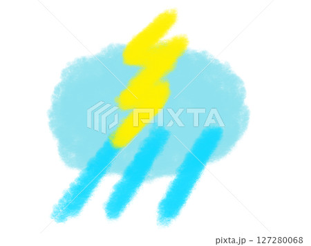 雷雨のイラスト素材（JPG/PNG) 127280068