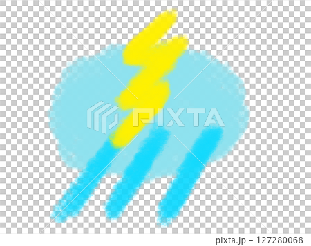 雷雨のイラスト素材（JPG/PNG) 127280068