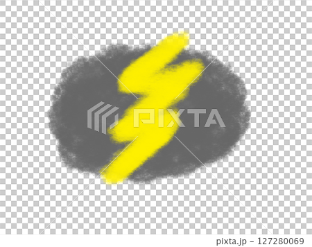 雷雲のイラスト素材(JPG/PNG) 雷雲のイラスト素材(JPG/PNG) 127280069