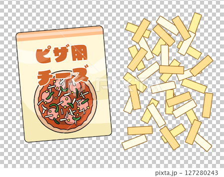 Pizza cheese illustration 127280243