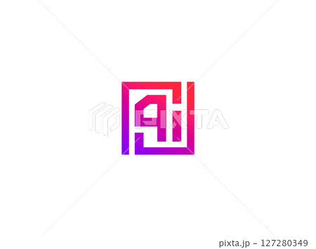 AI logo, translator engine app, learning system. Minimal chip icon, digital circuit emblem. Smart assistant symbol, chatbot communication, secure tech branding. Vector illustration AI logo, translator engine app, learning system. Minimal chip icon, digital circuit emblem. Smart assistant symbol, chatbot communication, secure tech branding. Vector illustration 127280349