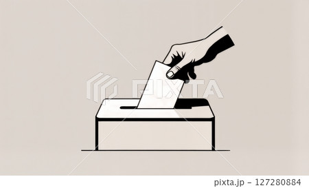 Abstract Voting Booth, Minimalist Democratic Process, Civic Duty, and Election Integrity. Perfect for political campaigns, voter education, and democratic themes 127280884