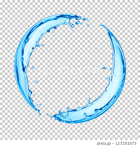 シンプルな水の輪のイラスト 127281073