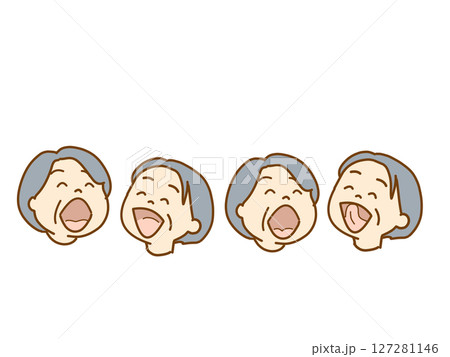 高齢者、口元、舌の運動、パタカラ体操、あいうべ体操 127281146