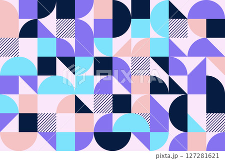 背景　幾何学　模様　カラフル　柄 127281621