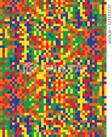 背景　幾何学　模様　カラフル　柄 127281735