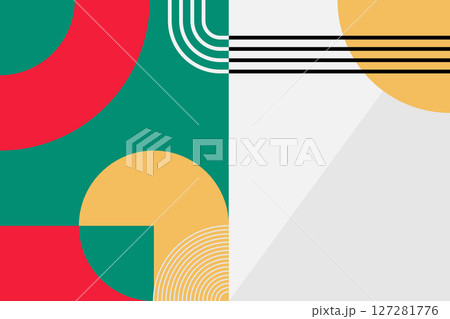 背景　幾何学　模様　カラフル　柄 127281776