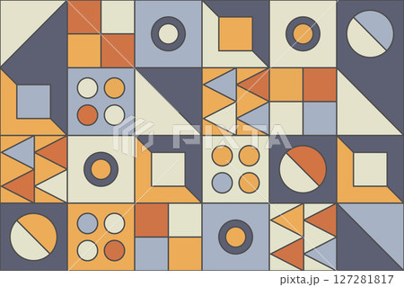 背景　幾何学　模様　カラフル　柄 127281817