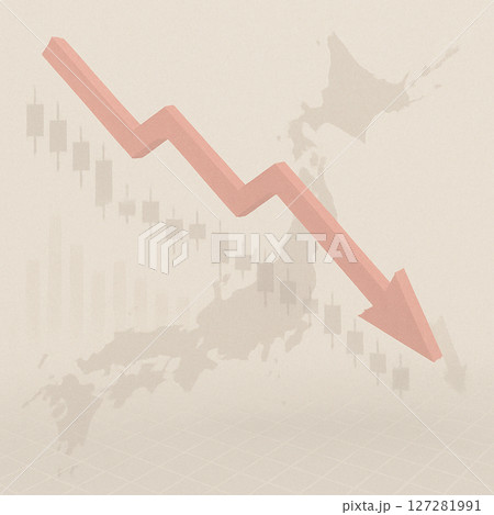 【イラスト】株価暴落 【イラスト】株価暴落 127281991